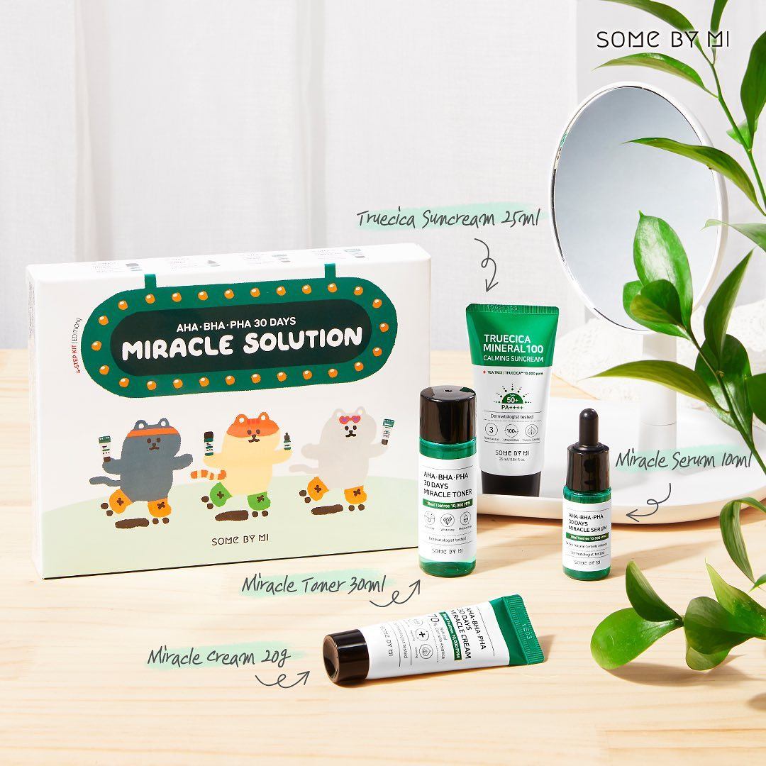 Some By Mi AHA BHA PHA 30 Days Miracle Solution 4-Step Kit - Korean-Skincare
